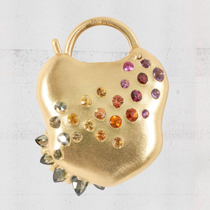 Back of Double Daisy Cluster Padlock Necklace by Polly Wales 