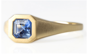 Studio shot of Ceylon Sapphire Signet.