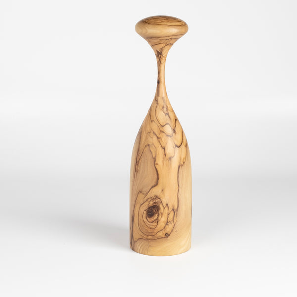 Serratus Pepper Mill in Olivewood olive wood byTantalus . Just twist. Made for pepper although safe to use with rock salt too, these grinders are made out of ethically sourced solid wood with internal reinforcement and an adjustable Danish ceramic grinding mechanism.