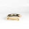 Skultuna Claw footed Tray in brass on white background.