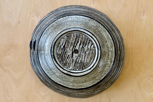 Circle Factory painted bowl upside down.