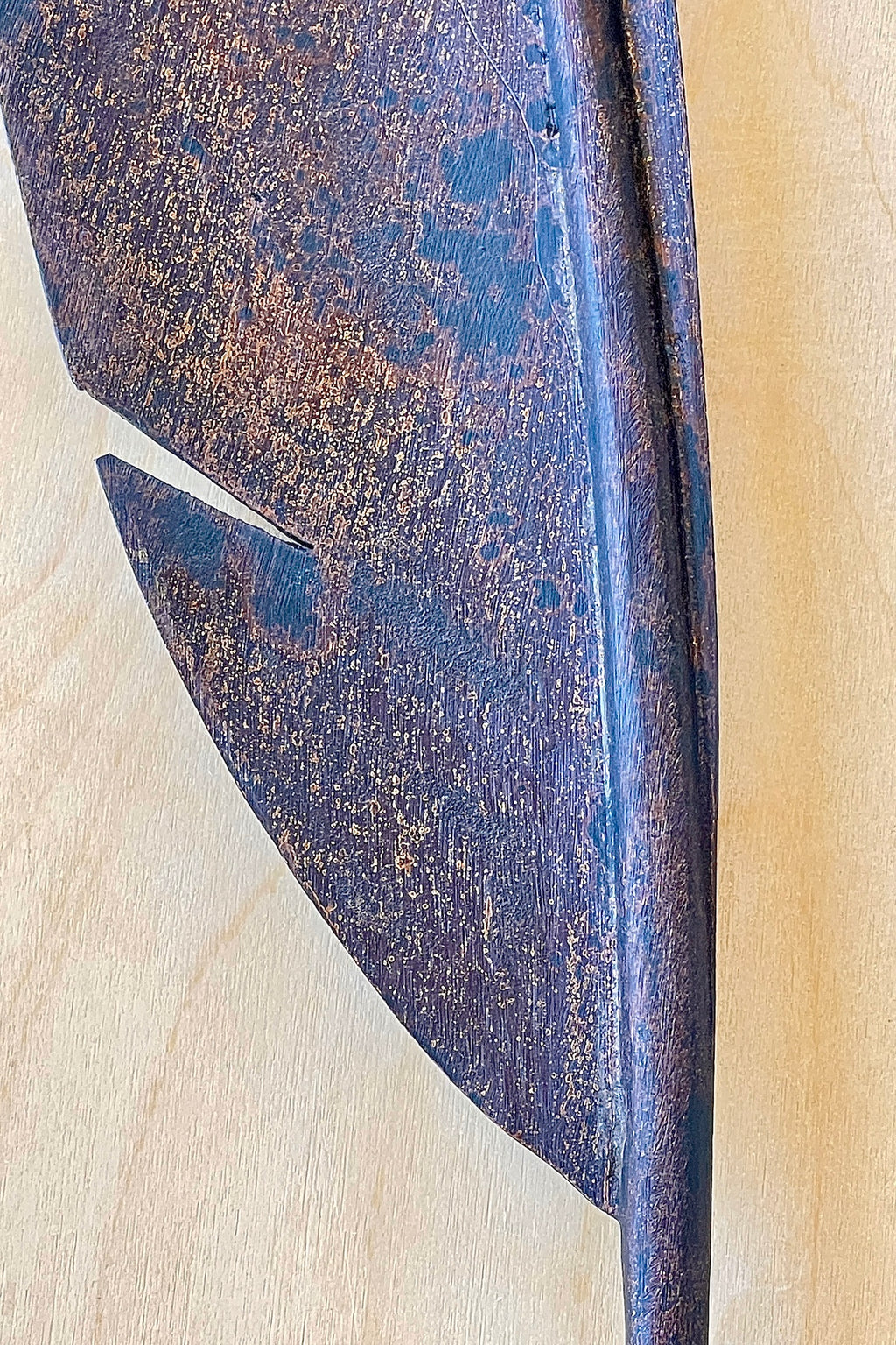 Another detail of feather, feder sculpture by Carl Aubock.