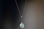 Prehnite Pendant Necklace with Inclusions