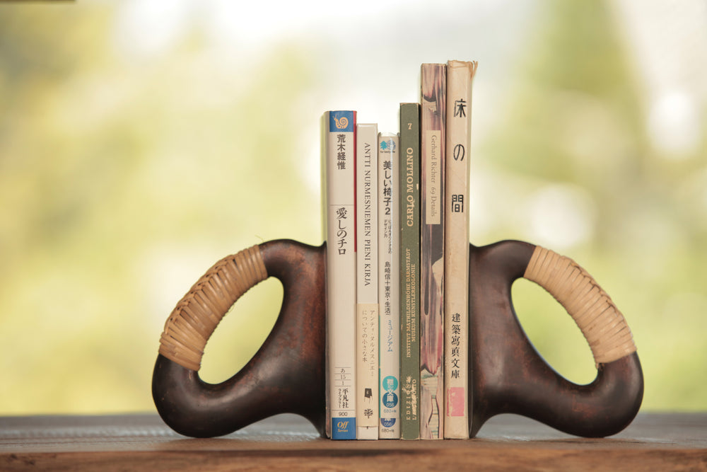 Aubock Bookends 3530 Patina with Cane