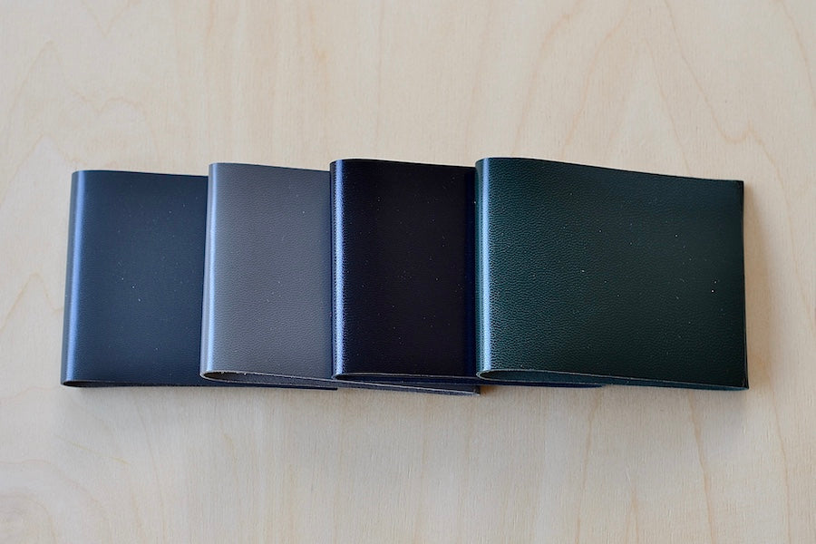 Simple Flap Wallet in Black, Green and Grey Tones