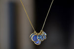 Colette Cluster with Gold Drops, Kyanite and Tanzanite Necklace
