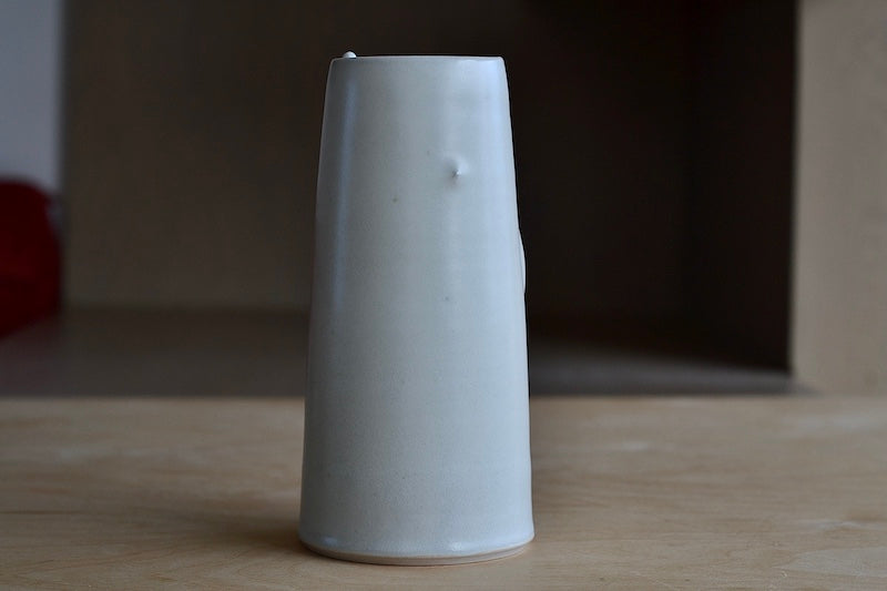 Hyejeong Kim Tall White Pinched Vase