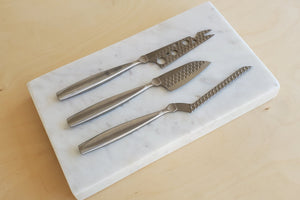 Stainless steel cheese Knives in a set of three.