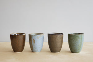 Set of 4 ceramic Japanese cups.