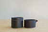 Hasami Porcelain Cream and Sugar Set  Black