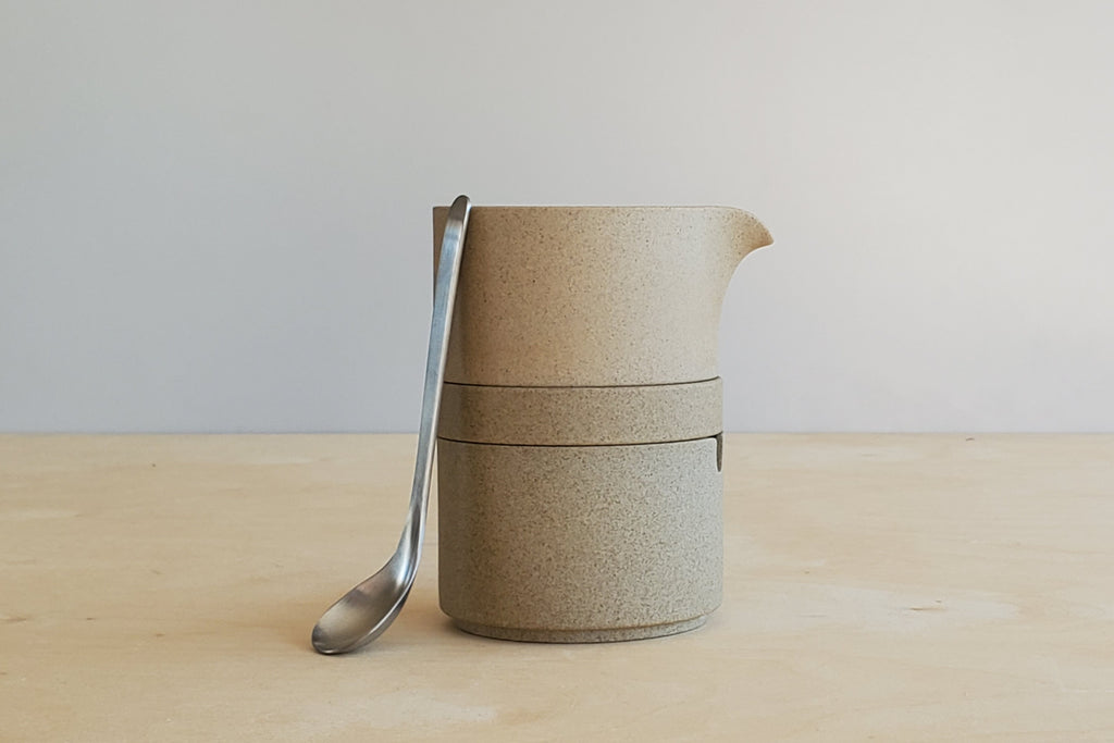 Hasami Porcelain Cream and Sugar Set Natural Unglazed