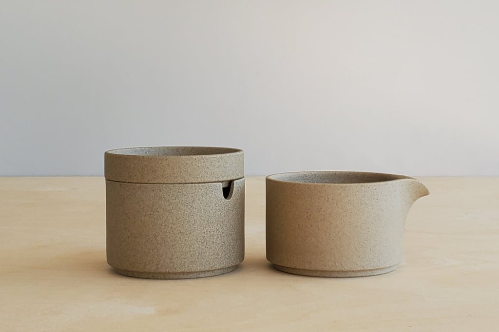 Hasami Porcelain Cream and Sugar Set Natural Unglazed