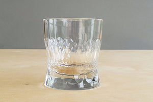 Whiskey Glass I "Cuttings" Series 200ml 6.75oz Crystal glass handcrafted in Waterford Ireland.  Designed by Martino Gamper and included in the permanent collection of the Musee des Arts Decoratifs.