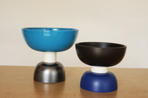 Sottsass Alzata in Black and Blue from Bitossi.