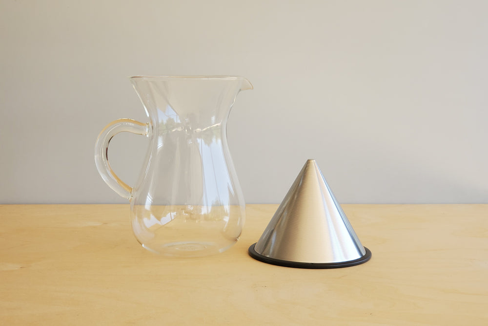 Japanese Coffee Carafe Set in glass.