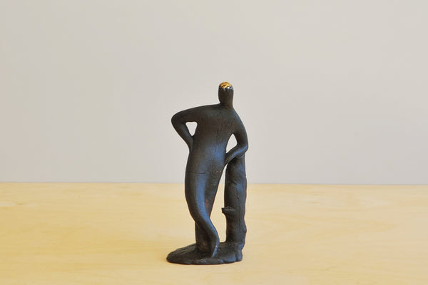 Carl Aubock #4068 Sculpture "Leaning on Treestump"