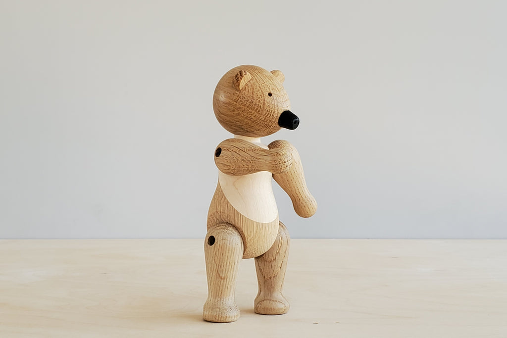 Kay Bojesen Bear in untreated oak.