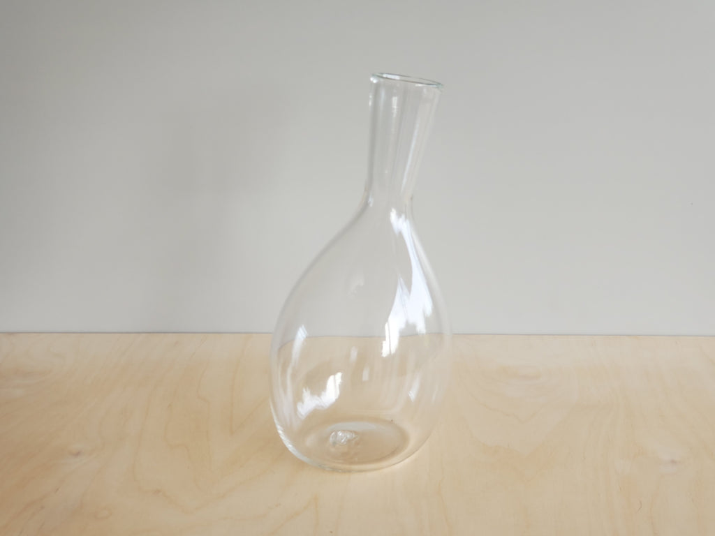 Handblown tllted Wine Decanter.