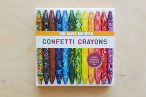 Confetti Crayons in a box by Kid made modern.