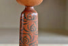 Lovely vintage artisan Kokeshi doll by well known woodworker Kuribayashi Issetsu, founding father of Sosaku-Creative Movement.  Handmade in Japan. Painted and part of his "Mugen" series..