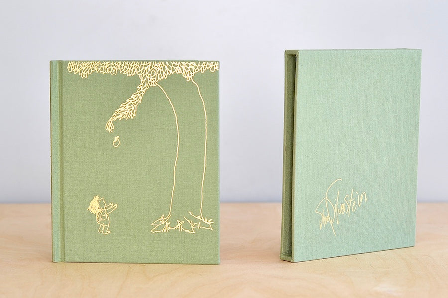 The 35th anniversary boxed and clothbound hardcover edition of Shel Silverstein's classic The Giving Tree published by Harper Collins.