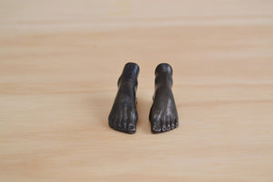 Bronze Objects Pair Tiny Feet "En Pointe" sculpture object by Anne Ricketts.
