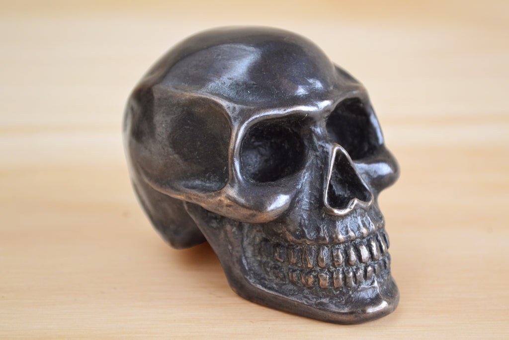 Bronze Object "Skull" by Anne Ricketts.