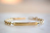 Lizzie Mandler Petite ID XS Knife Edge Oval Link Bracelet 18k yellow gold.