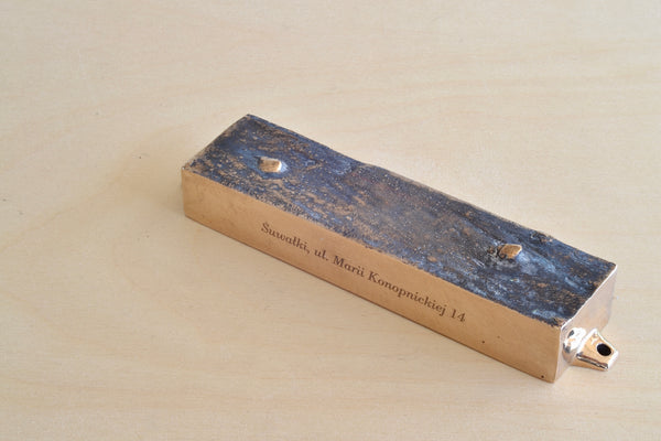 Mi Polin Bronze Mezuzah From This Home - Suwalki Poland