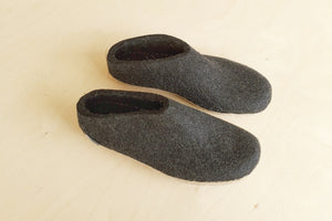Glerups felt slippers from Denmark available in European sizes.