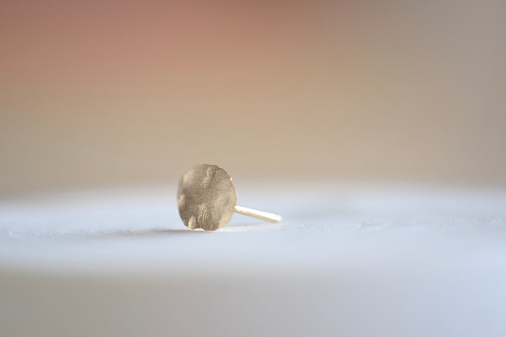 Kathleen Whitaker Foil Stud Earring 14k yellow gold