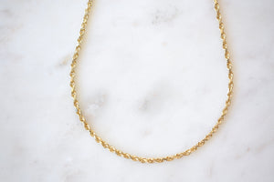 OK Chain Bar Rope Chains 14k gold 18" rope chain in 3mm wide Handmade in Los Angeles