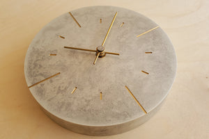 Japanese Cast Brass Clock "Orb" Silver Finish made in Toyama.