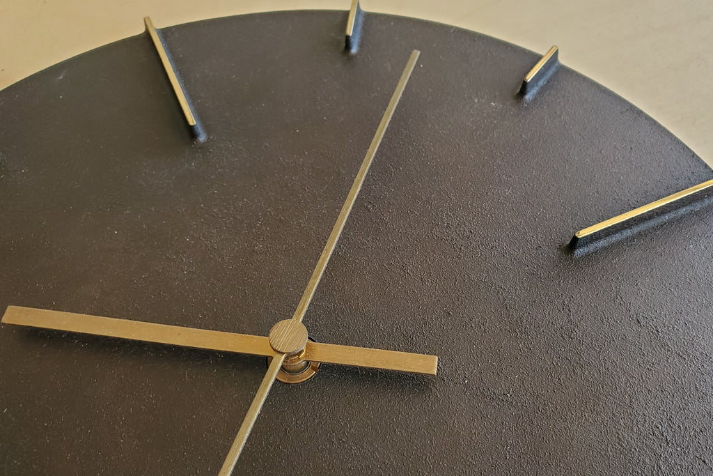 Japanese Cast Brass Clock "Quaint" Patina Finish made in Toyama.