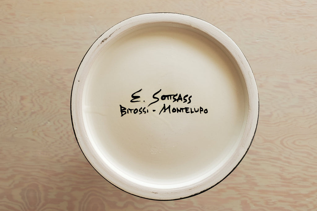 Signature on Sottsass Calice and Rocchetto Vases from Bitossi.
