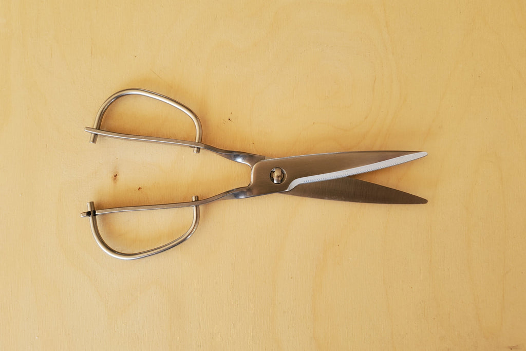 Toribe Kitchen Scissors in stainless steel from Japan.