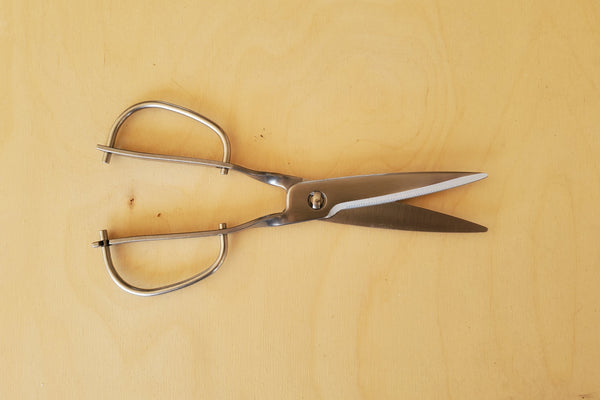 Toribe Kitchen Scissors in stainless steel from Japan.