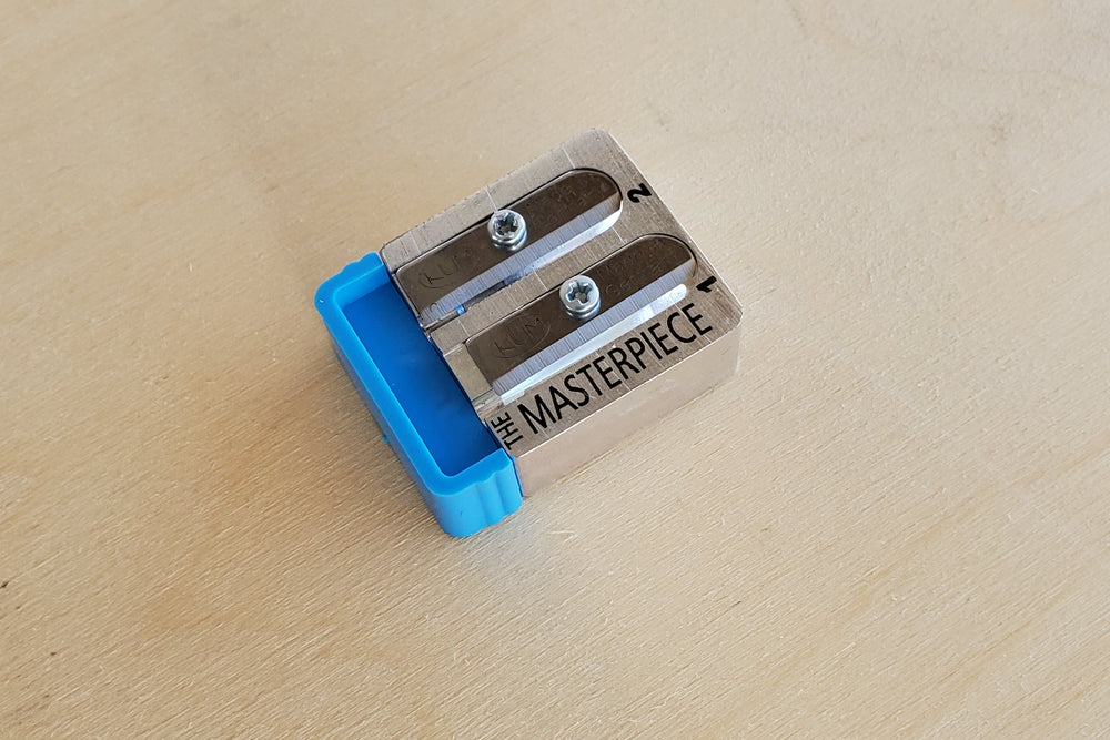 Masterpiece Pencil Sharpener for two sized pencils.