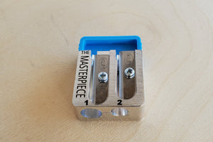 Masterpiece Pencil Sharpener for pencils of different sizes.