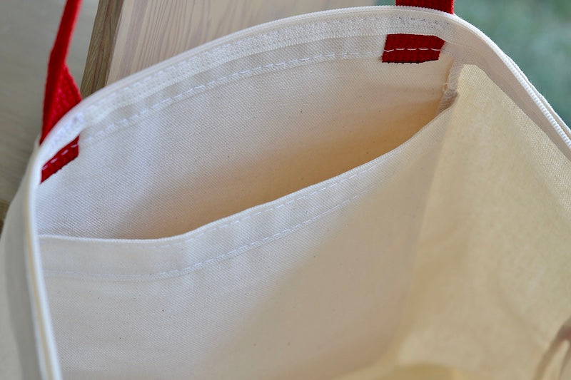 OK Tote interior pocket.